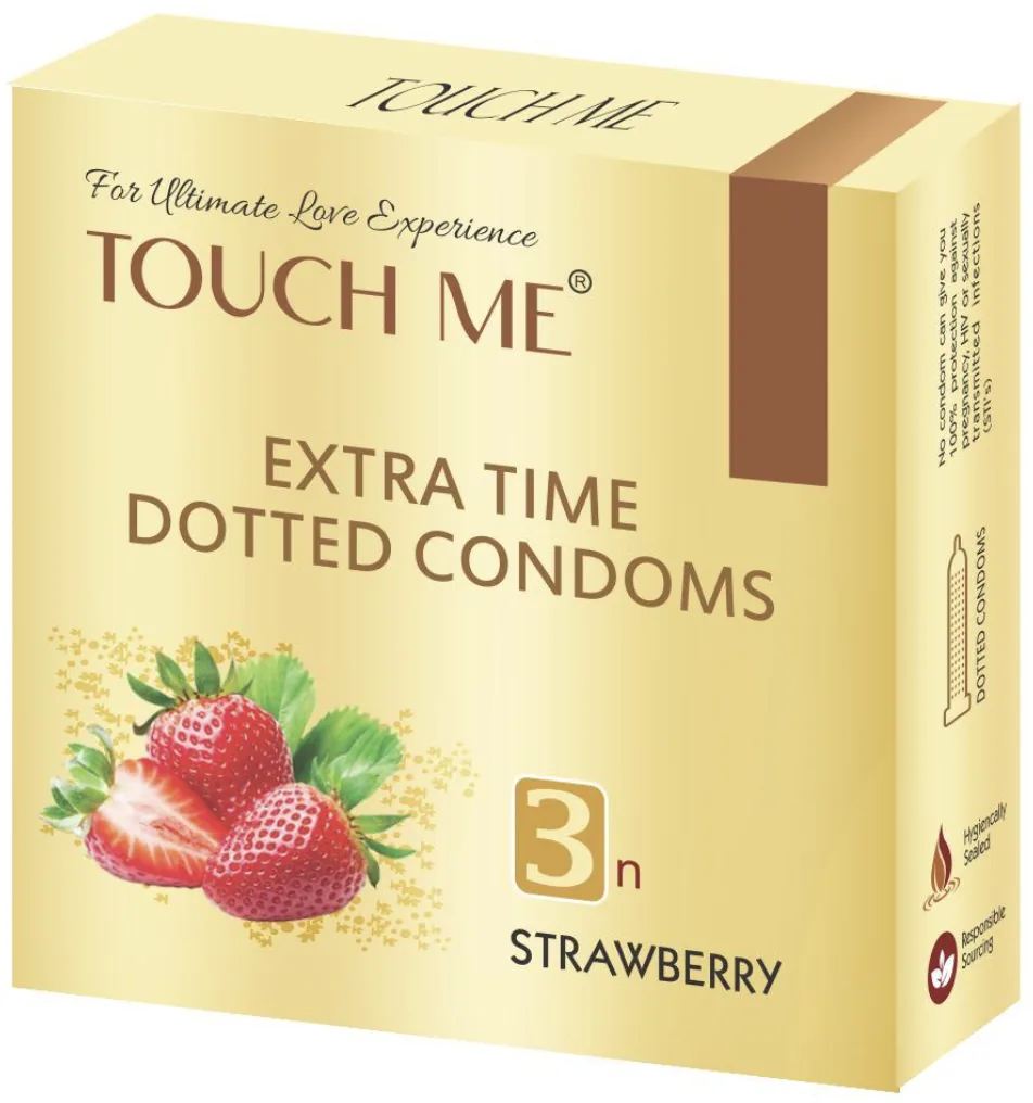 TOUCH ME — Strawberry condom retail pack